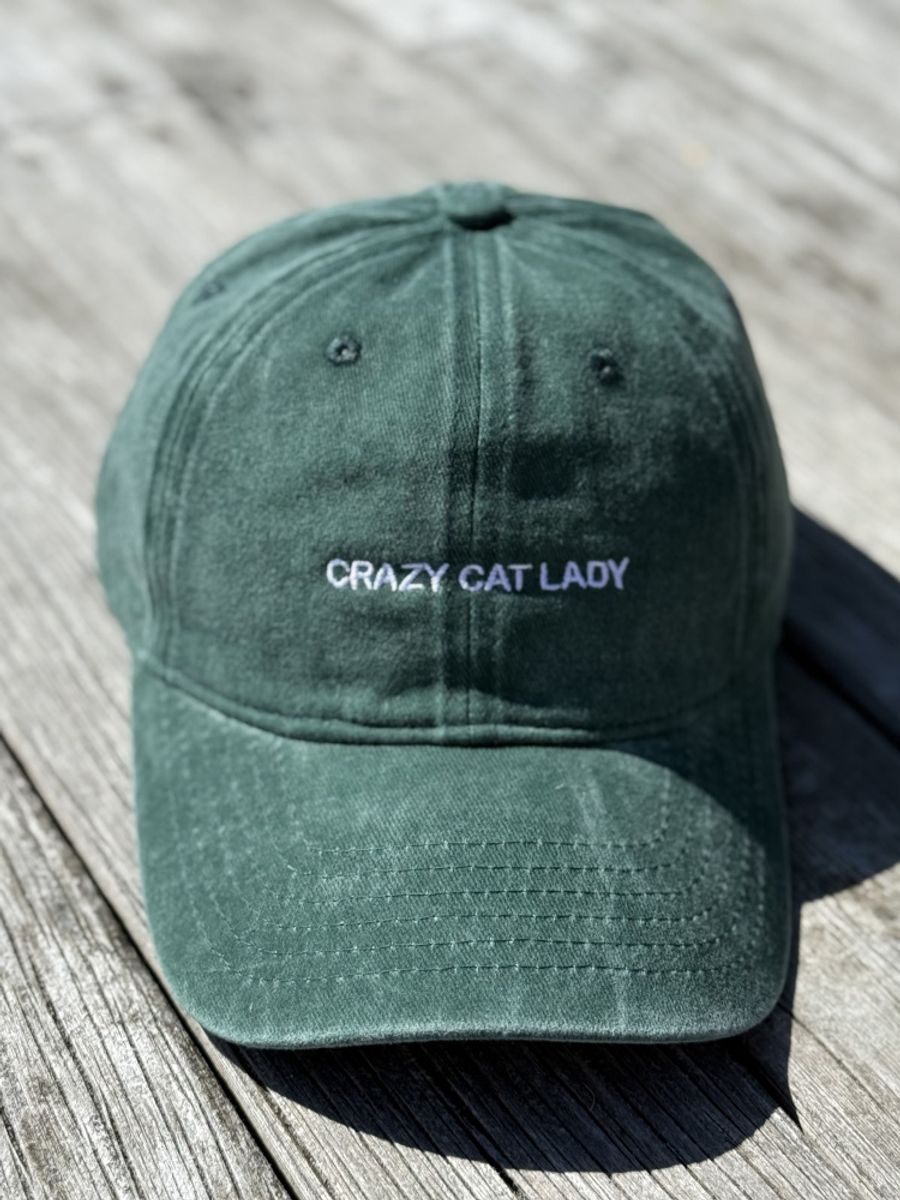 Caps - Crazy Cat Lady - Grønn