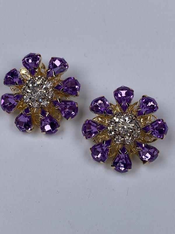 Lys lilla blomsterknapper - 26 mm