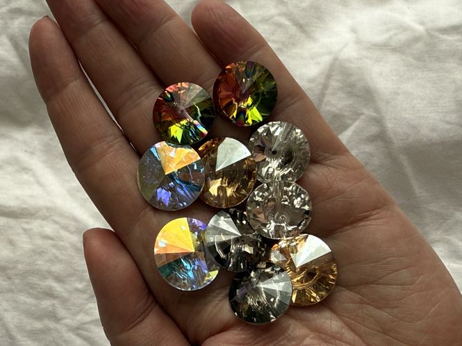 Hovedbilde Crystal knapper 18mm