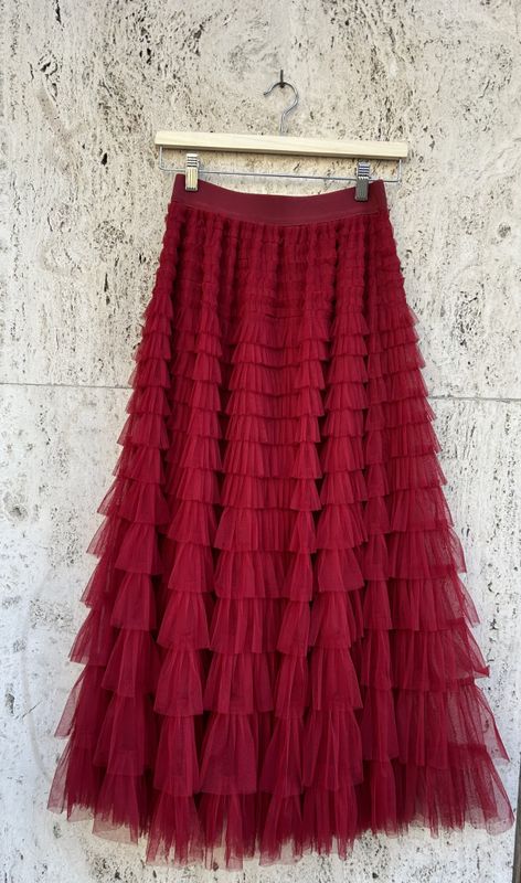 Tyllskjørt -  Vinrød