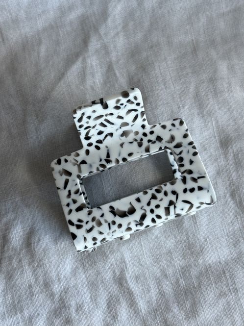 Hovedbilde Prikkete hårklype kort hvit