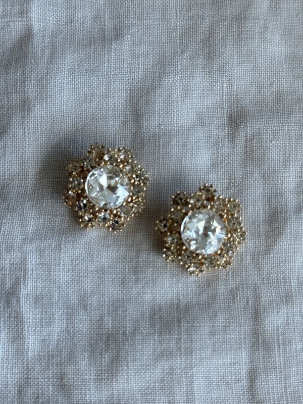 Blanke bling knapper 20mm