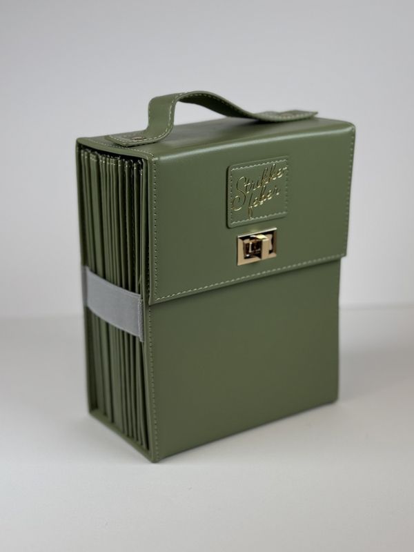 Rundpinnemappe enkel - Grønn