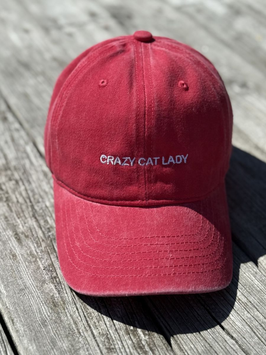 Caps - Crazy Cat Lady - Rød
