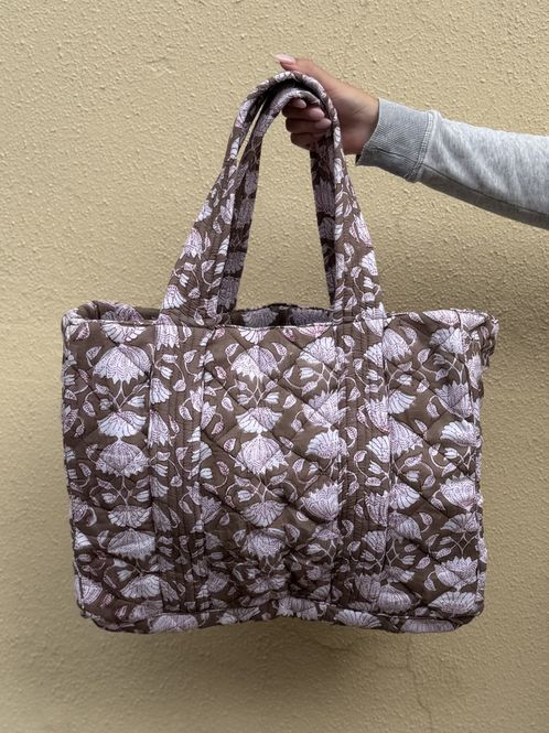 Hovedbilde Hilde - weekend bag blockprint
