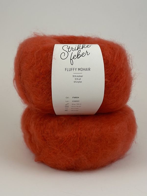 Fluffy Mohair - Coral Red FM101