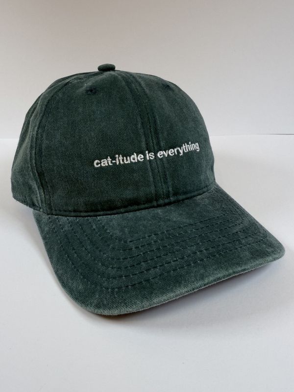 Caps - cat-itude is everything - Grønn