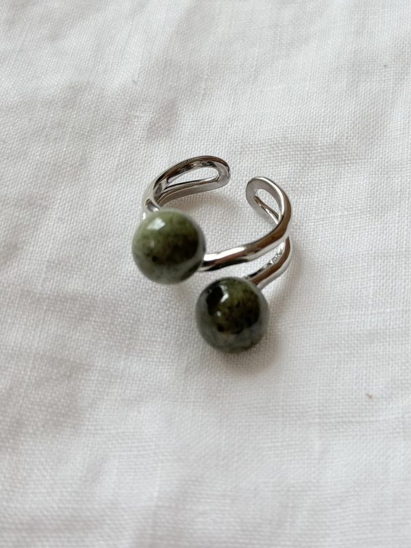 Strikke ring - Sølv