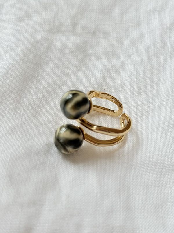 Strikke ring - Gull